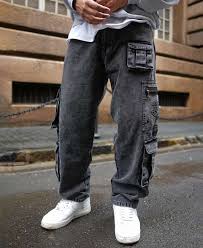 StyleNest - Cargo Black Pants